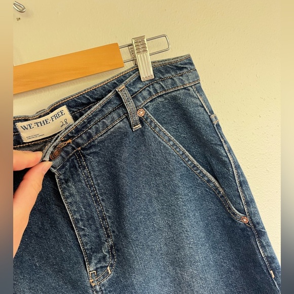 Denim Blue Midi Skirt / FREE PEOPLE size 28 - Picture 5 of 7